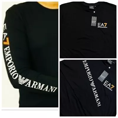 Buy T Shirts Mens Emporio Armani Long Sleeve Easter Present S-XXL • 23.99£