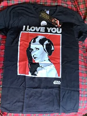 Buy * Star Wars Princess Leia Carrie Fisher I Love You T-shirt Plus Size Official  * • 11£