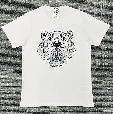 Buy Kenzo Men's Cotton Icon Tiger T-Shirt In White • 67.49£