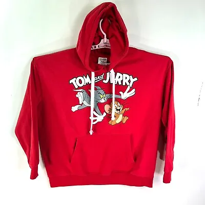 Buy Tom & Jerry Hoodie XXXL 21 Adult Pullover Cotton Blend 3XL Red • 27.36£