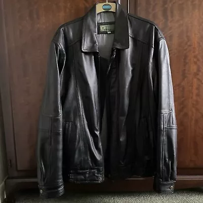 Buy Hide Park Vintage Genuine Leather Jacket Made In England Men's Medium Black • 19£