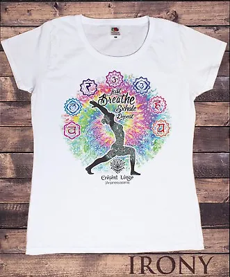 Buy Women's T-Shirts New Cotton Short Sleeve Tee - Buddha Chakra Yoga Pose TS1090 • 12.99£