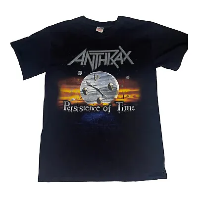 Buy Anthrax Persistence Of Time T Shirt 2011 Album Cover Size Medium • 11.24£