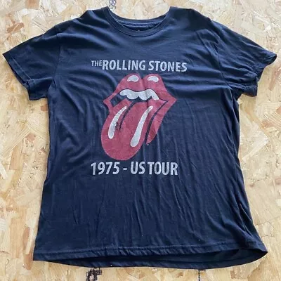 Buy The Rolling Stones T Shirt Grey 2XL XXL Mens Music Us Tour 1975 Band Graphic • 8.99£