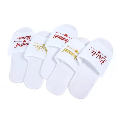 Buy Team Bride To Be Bridesmaid Spa Soft Slippers For Bridal Shower Hen Night LS2 • 4.44£