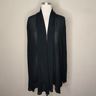 Buy GHOST England Sheer Black Jacket Small Womens Open Front Topper Lightweight  • 16.53£