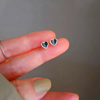Buy Cute Heart Stud Earrings Women Girls 925 Sterling Silver Jewellery Love Gift UK • 2.99£