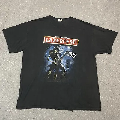 Buy Lazerfest Shirt Adult Extra Large Black Band Rock Concert 2012 Skeleton Emo Mens • 13.99£