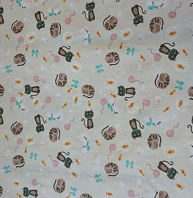 Buy AristoCats Silver Polycotton Quilting Patchwork Bunting Novelty Craft Fabric • 2.99£