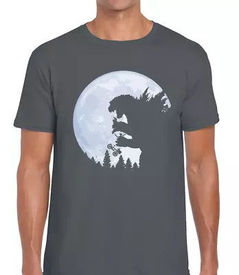 Buy Godzilla Full Moon Mens T Shirt Tee Funny Cool Fashion Design Movie Film Top • 8.99£