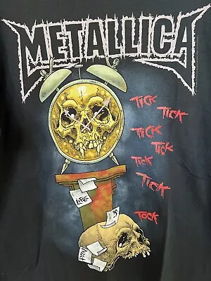 Buy Vtg Metallica Tshirt Life Is Pain Death Is Pain Mens Sz M Skulls Rock Black Tick • 61.88£