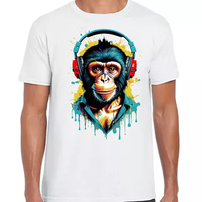 Buy Cheeky Monkey DJ T-Shirt Drum & Bass Hip Hop Men's Cute Northern Monkey • 9.99£