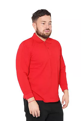 Buy Men's Long Sleeve Pique Polo Shirt Top Full Sleeve Tshirt  Mens Tshirt Top(2011) • 9.99£