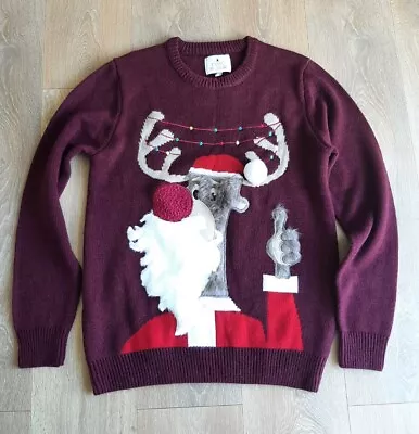 Buy Mens Next Christmas Jumper Festive Reindeer Medium. • 22.99£