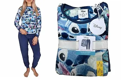 Buy Ladies DISNEY LILO & STITCH SUPERSOFT MICRO FLEECE VELOUR FEEL Pyjamas PJ SET • 18.99£