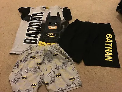 Buy Boys Next Batman Pyjama Top & 2 Shorts Age 7 • 4.50£