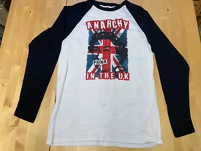 Buy Punk Anarchy In The UK Sex Pistols Long Sleeve Baseball T Shirt • 7.49£
