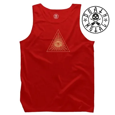 Buy All Seeing Eye Vest Music Clothing Rock Pyramid Triangle Illuminati Fun Tank Top • 6.99£