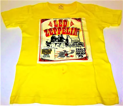 Buy Led Zeppelin Stunning Rare Original 1975 Earls Court Concerts Promo T-shirt • 395£