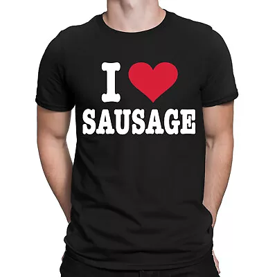 Buy I Love Sausage Fun Party Gift Food Lovers Novelty Mens Womens T-Shirts Top #GVE • 9.99£