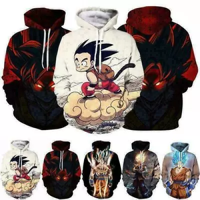 Buy 2024 Hot Anime Coat Hooded Goku 3D Print Fashion Hoodie Sweater Pullover Top • 21.59£