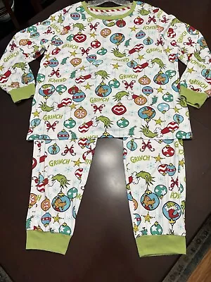 Buy Dr. Seuss Grinch Family Christmas 2-Pc Soft Knit Pajamas Set Women's Size XL • 18.94£