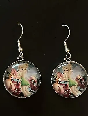 Buy Silver 925 Fairy Earrings Tinker Bell  Jewellery Gift For Her - , Peter Pan • 6.95£