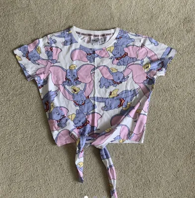 Buy Primark Disney Dumbo Crop Tie Tshirt Size Xs 6-8 New No Tags • 7£