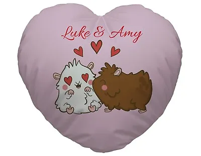 Buy Personalised Pink Love Hamster Design Heart Shaped Cushion Valentines Day Gift  • 16.99£