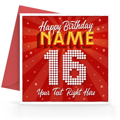 Buy Personalised 16th Male Boys Birthday Card Son Grandson Brother Friend Nephew • 2.95£