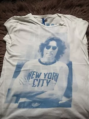 Buy Ladies John Lennon New York City T Shirt Armpit-armpit 18  Length 25  Cool • 10£