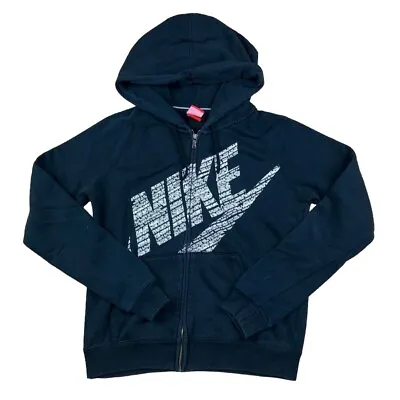 Buy Nike Hoodie Black Small Spell Out Y2k Zip Up Mens Womens • 22.50£