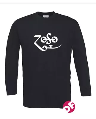 Buy ZOSO Long Sleeve Tshirt Jimmy Page Led Zeppelin Adults Small-4XL And Kids NEW • 14.99£