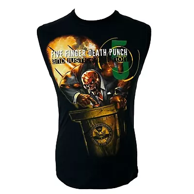 Buy Five Finger Death Punch Vest Fruit Of The Loom Medium Black Graphic Metal M • 25£