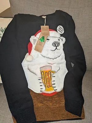 Buy NEXT Men's Christmas Bear Jumper Light Up Novelty Sweater XS BNWT Extra Small 🎄 • 22£