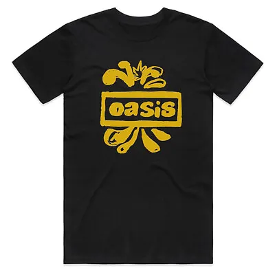 Buy Oasis T-Shirt Drawn Logo Noel Liam Gallagher Official Band New Black • 15.95£