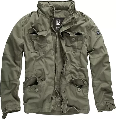 Buy Brandit Jacket Men's Jacket Military Half Season Britannia Jacket Olive • 100.13£