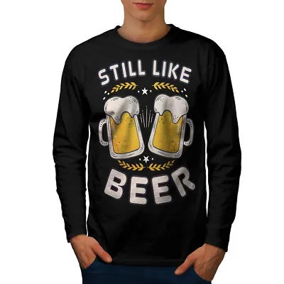 Buy Wellcoda Like Beer Funny Mens Long Sleeve T-shirt, Friendship Graphic Design • 17.99£