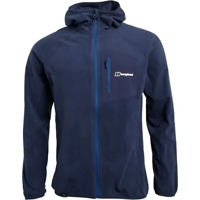 Buy Berghaus Kedron (Medium M) Eco Mens Hooded Full Zip Fleece Jacket (Blue) - NEW • 45£