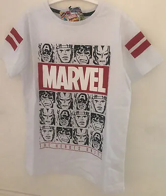 Buy Age 10 Years Marvel Comics White Short Sleeved T-shirt  • 11£