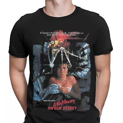 Buy Halloween T-Shirt Nightmare On Elm Street Movie Poster Horror Mens T Shirts #HD • 13.49£