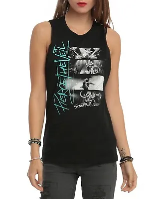 Buy Pierce The Veil Juniors Street Youth Rising Black Muscle Tank Shirt New XS, S • 9.44£