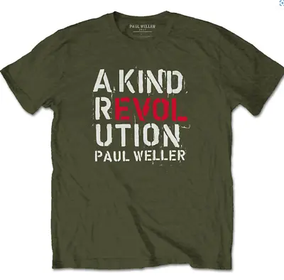 Buy Paul Weller Unisex T-shirt: A Kind Revolution Official Merch New Size Med Green • 19.79£