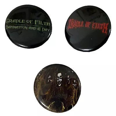 Buy Cradle Of Filth 3 Button Badge Set Official Metal Band Merch • 6.32£