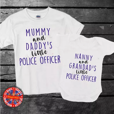 Buy Mummy & Daddy's Little Police Officer Kids T-shirt Gift Boys Girls Gift • 9.99£