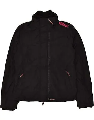 Buy SUPERDRY Womens Windcheater Windbreaker Jacket UK 18 XL Black Nylon AY16 • 29.46£