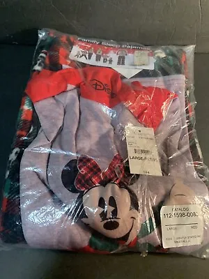 Buy NEW Womens Mom Large Disney Mickey Mouse Family Sleep Pajamas Red Green Gray • 15.31£