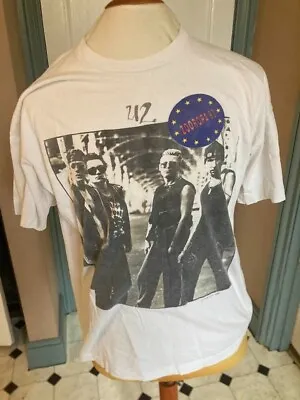 Buy U2 Zooropa Tour 1993 Tour T Shirt In White X L 46  Chest • 49.99£