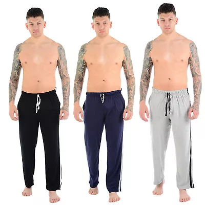 Buy Mens Lounge Wear Pants Trousers Pyjamas Nightwear Bottoms Striped Pjs Joggers • 11.99£