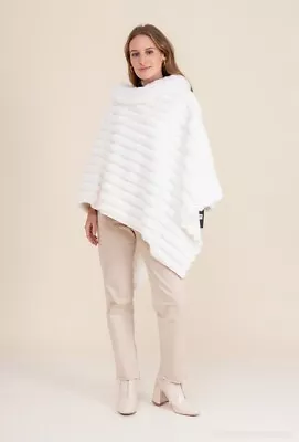 Buy Ladies Coat Poncho Cape Winter Jacket Oversized Poncho Wrap Fur Poncho Plus Size • 27.99£